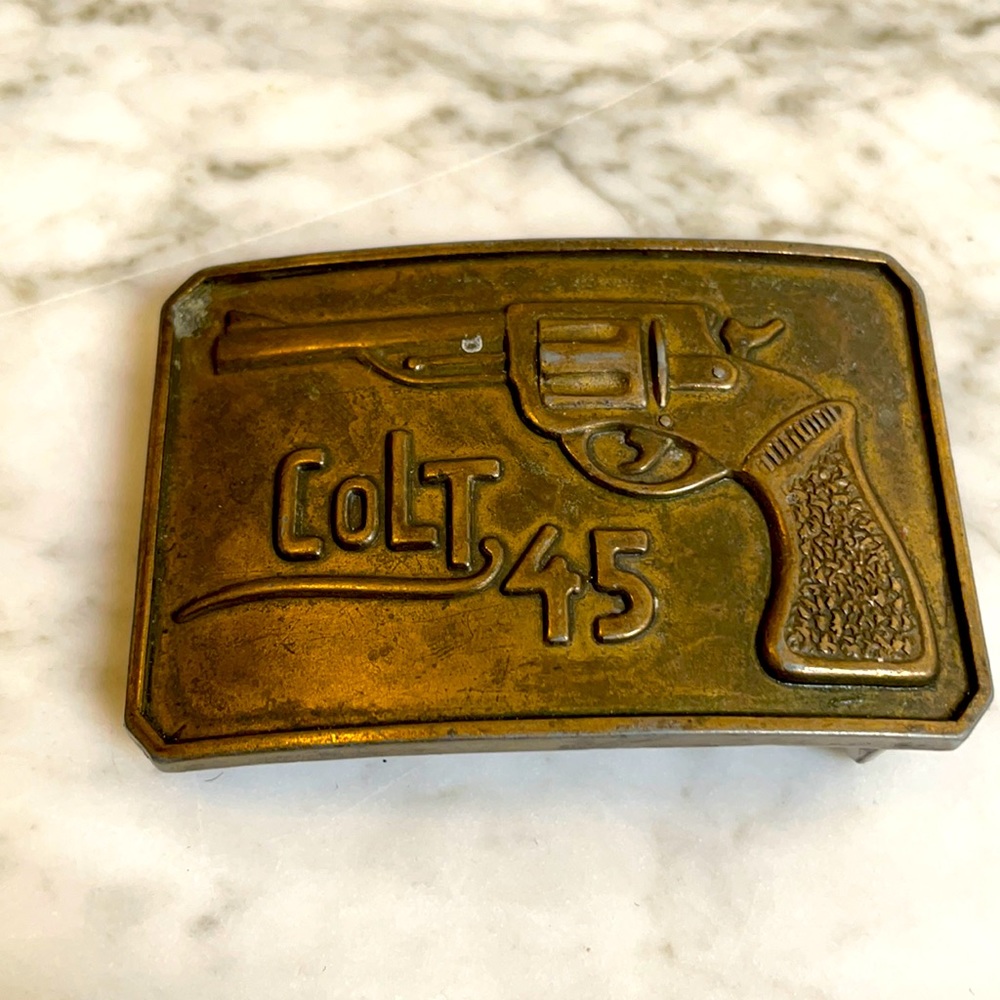 Vintage Western Colt 45 Belt Buckle